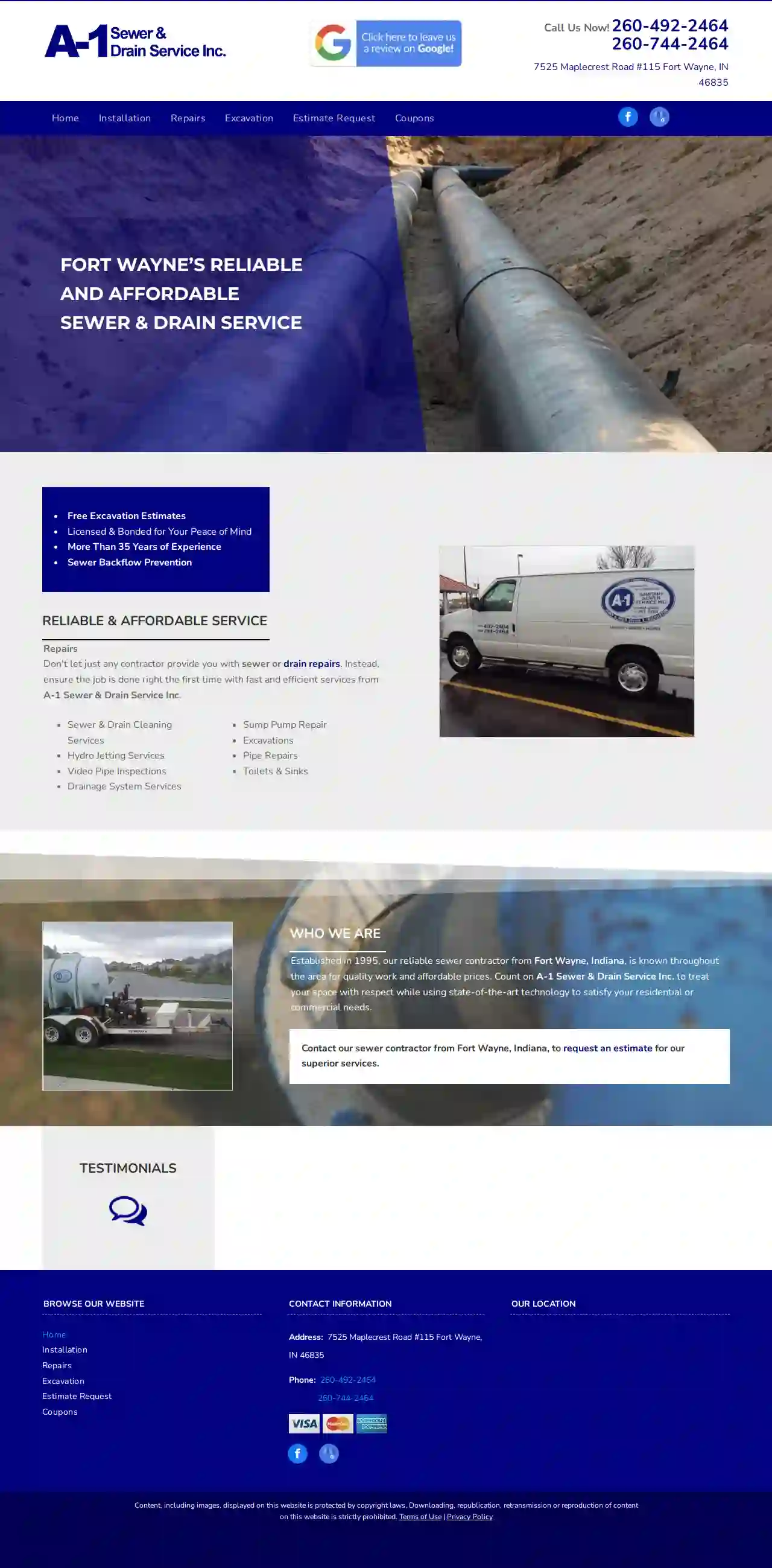 A-1 Sanitary Sewer & Drain Services