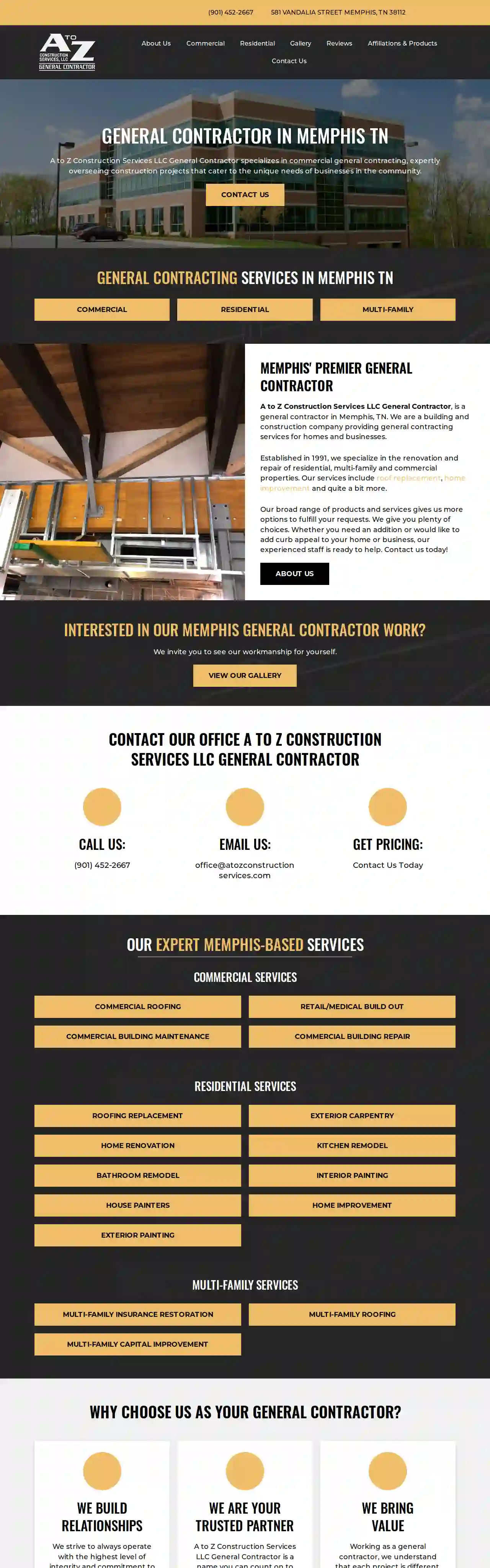 A to Z Construction Services LLC General Contractor