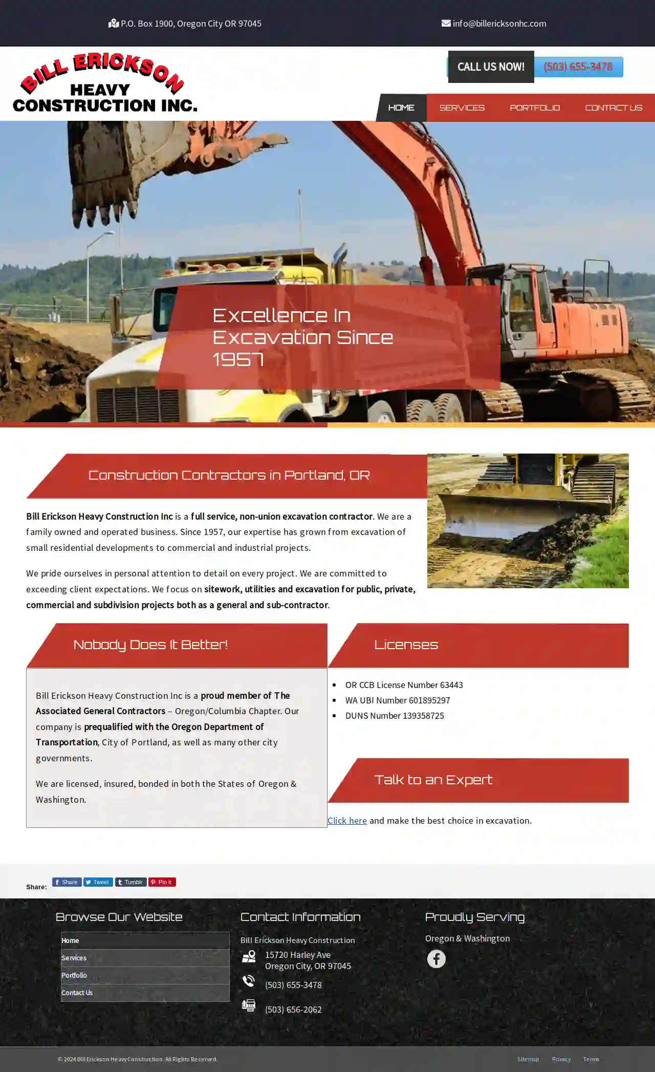 Bill Erickson Heavy Construction Inc