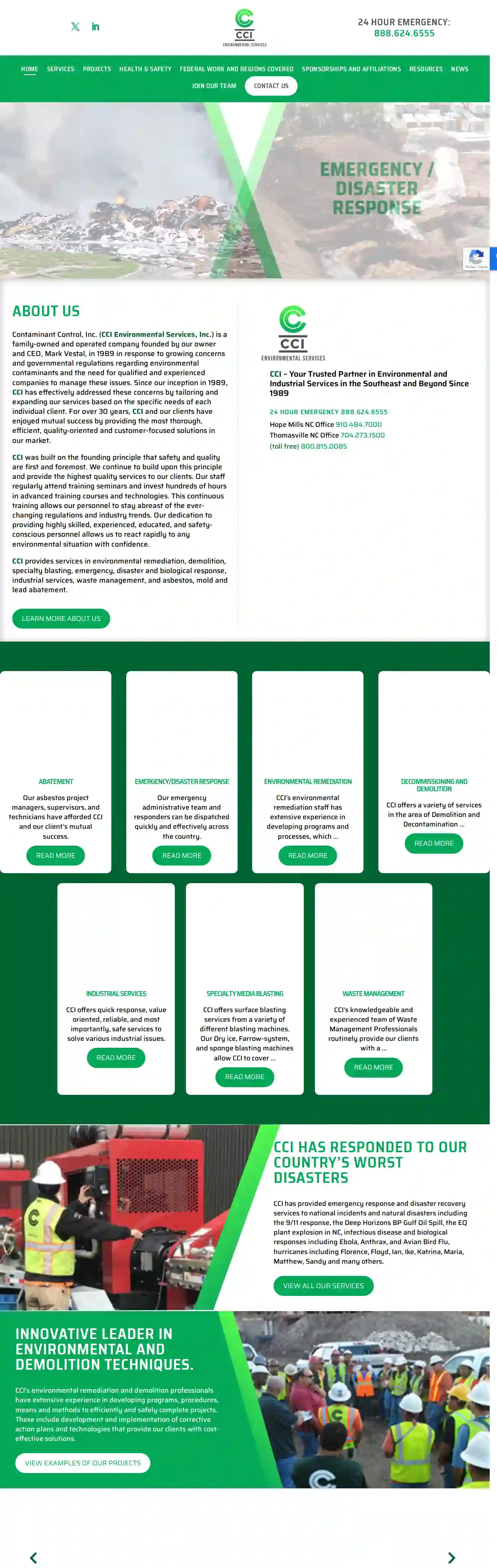 Contaminant Control Inc (CCI Environmental Services)