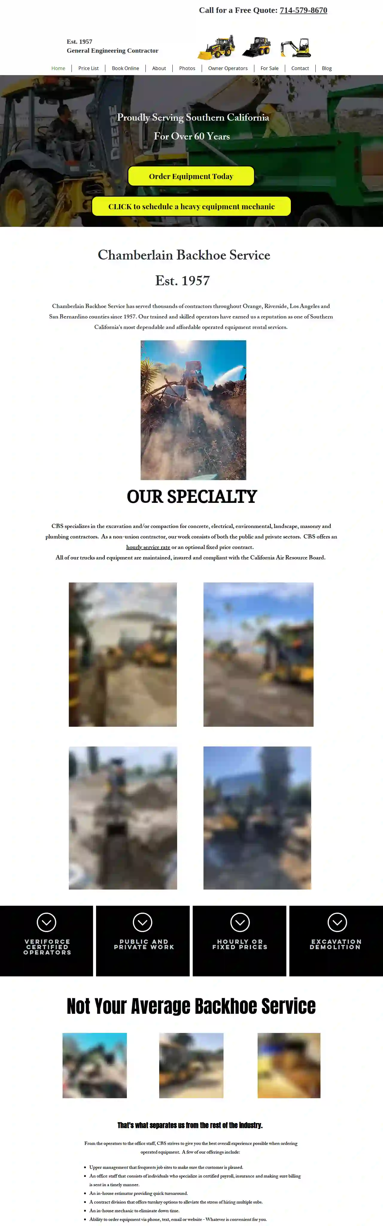 Chamberlain Backhoe Service