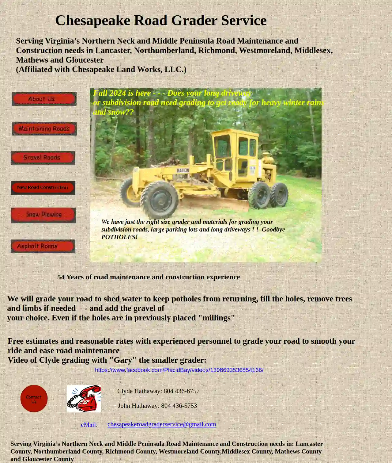 Chesapeake Road Grader Service