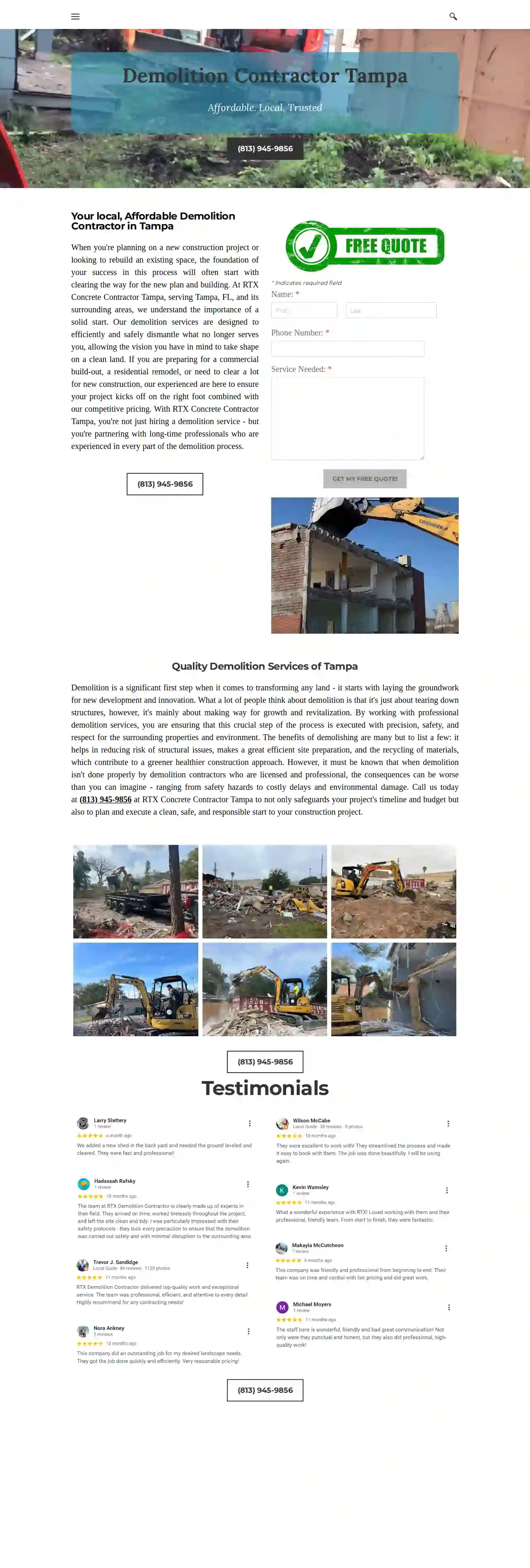 RTX Demolition Contractor Tampa