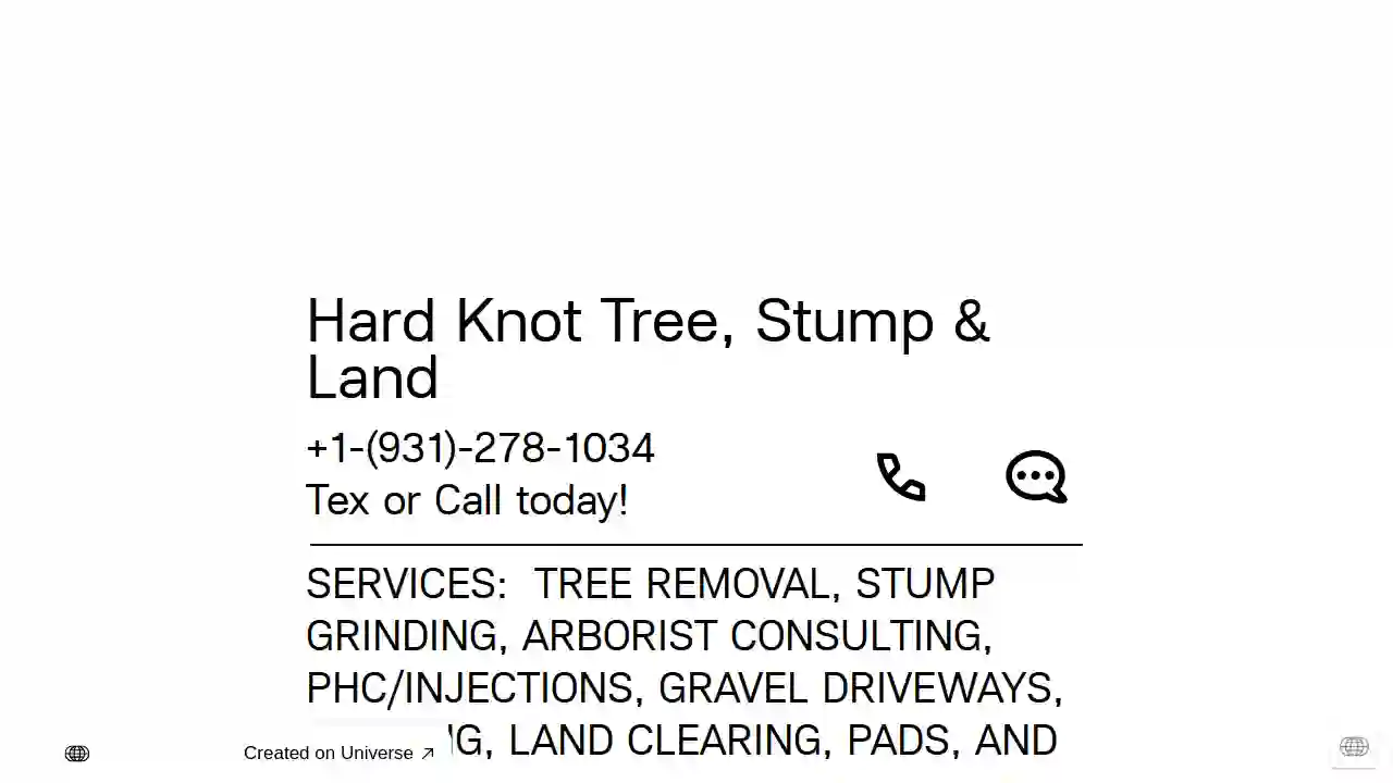 Hard Knot Stump Grinding & Land Management