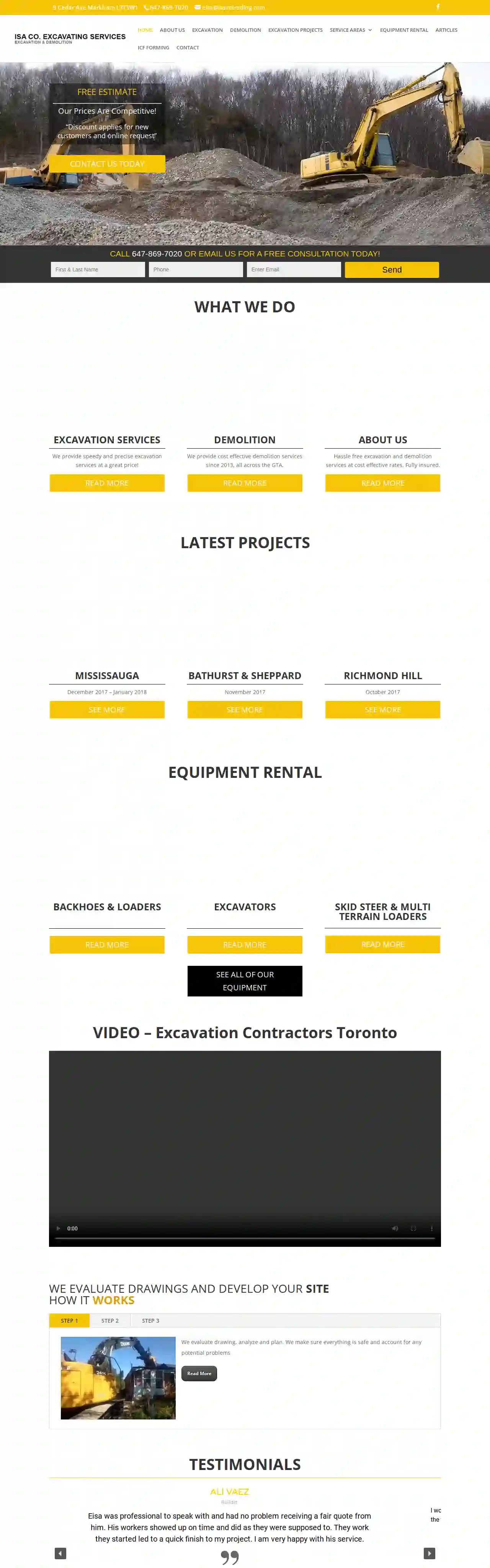 ISA CO. Excavation Demolition Shoring Services