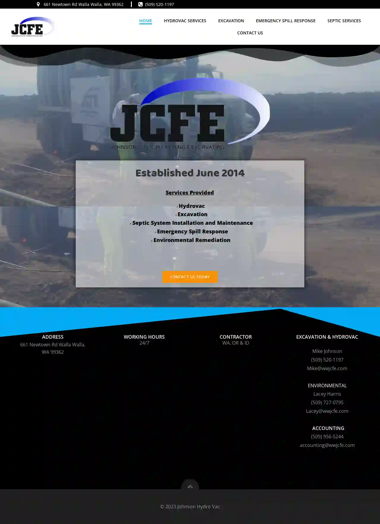 Johnson Custom Farming and Excavating