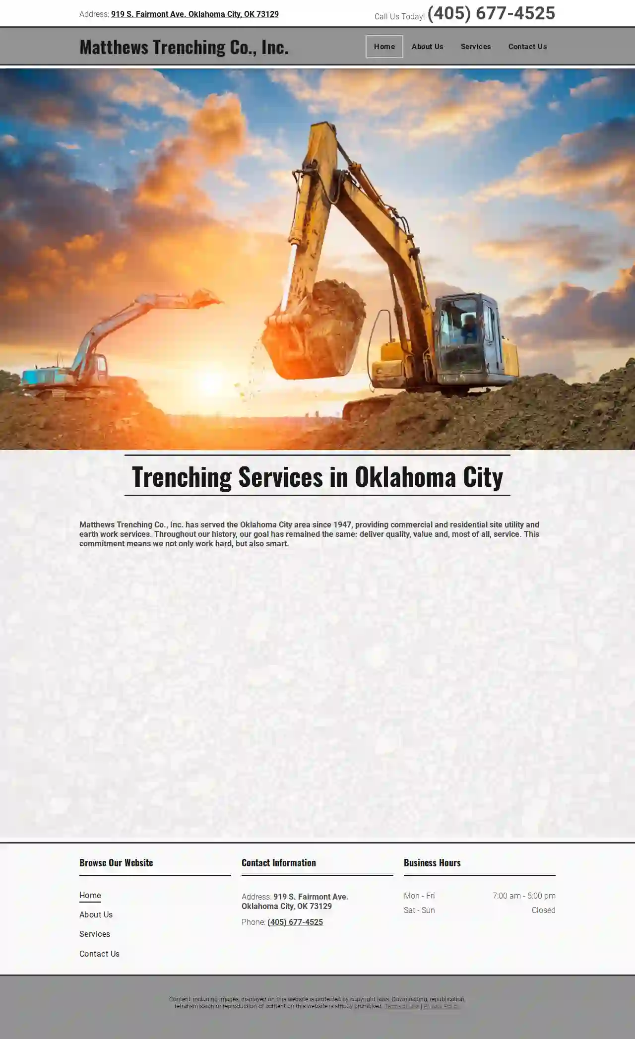 Matthews Trenching Co Inc