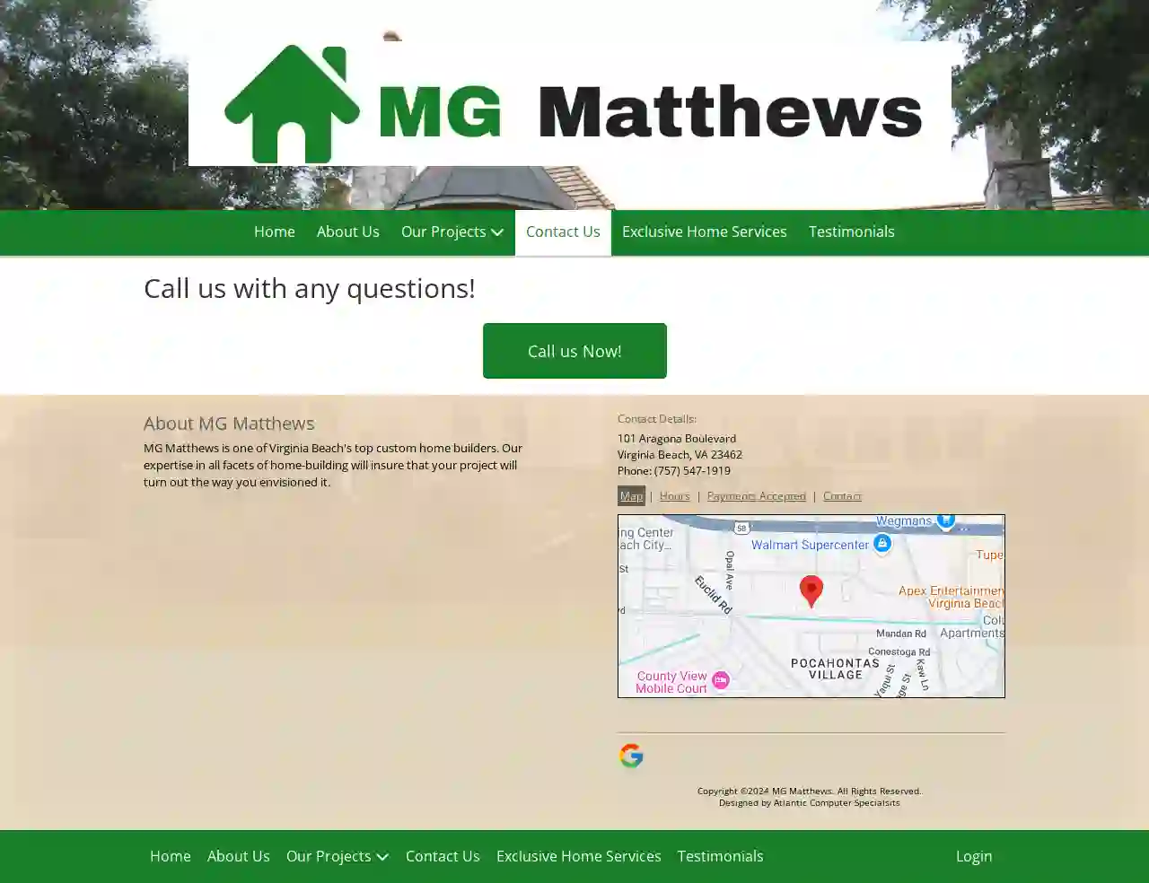 M G Matthews Construction Inc