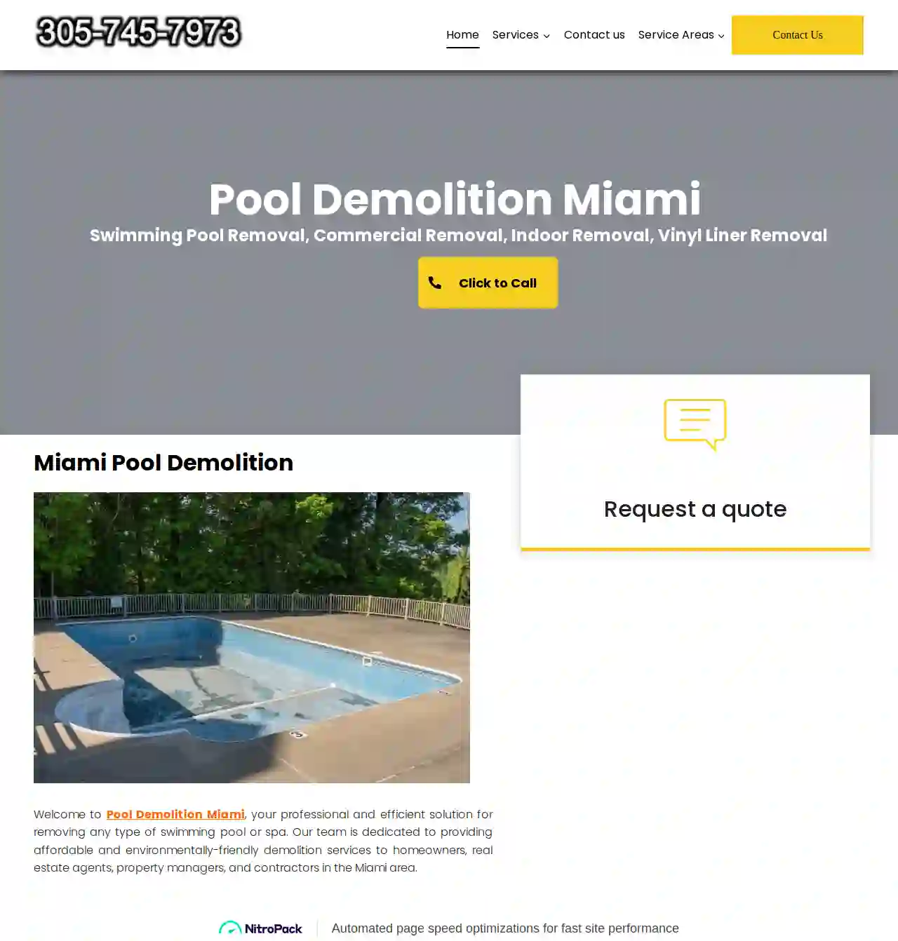 Pool Demolition Miami