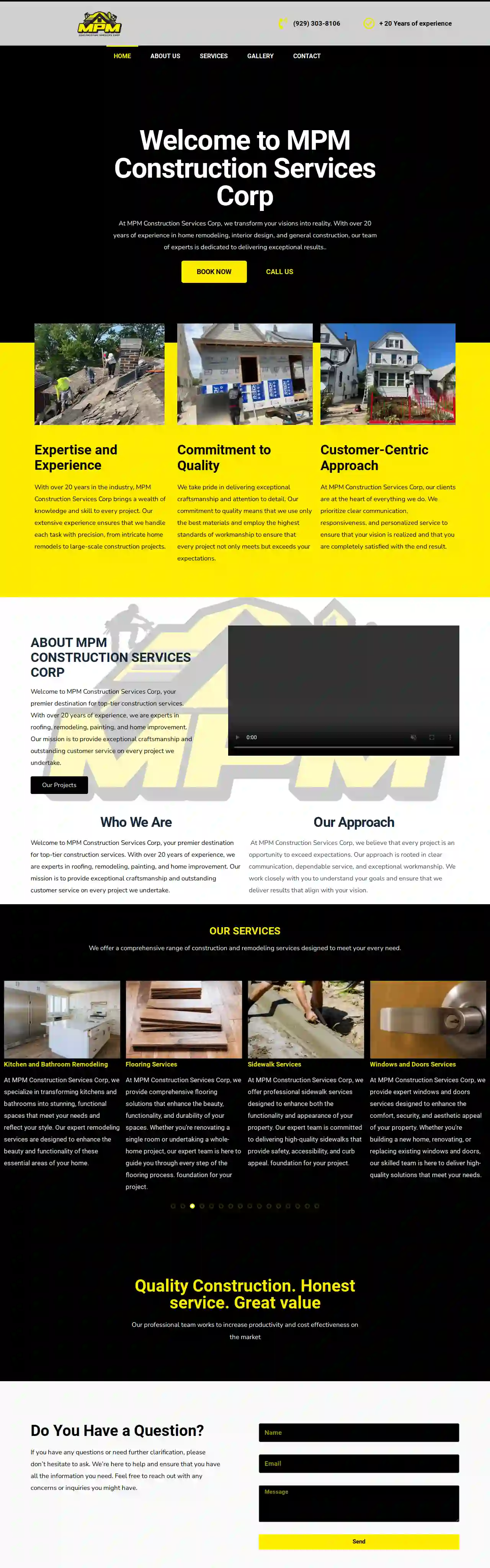 mpm construction services corp