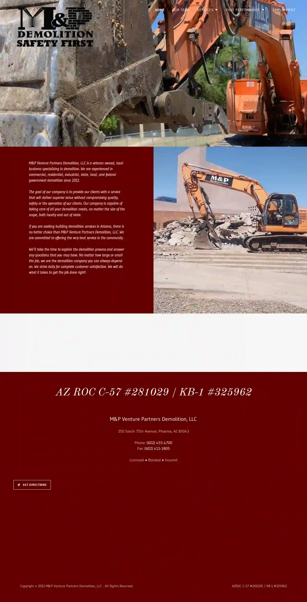 M & P VENTURE PARTNERS DEMOLITION LLC