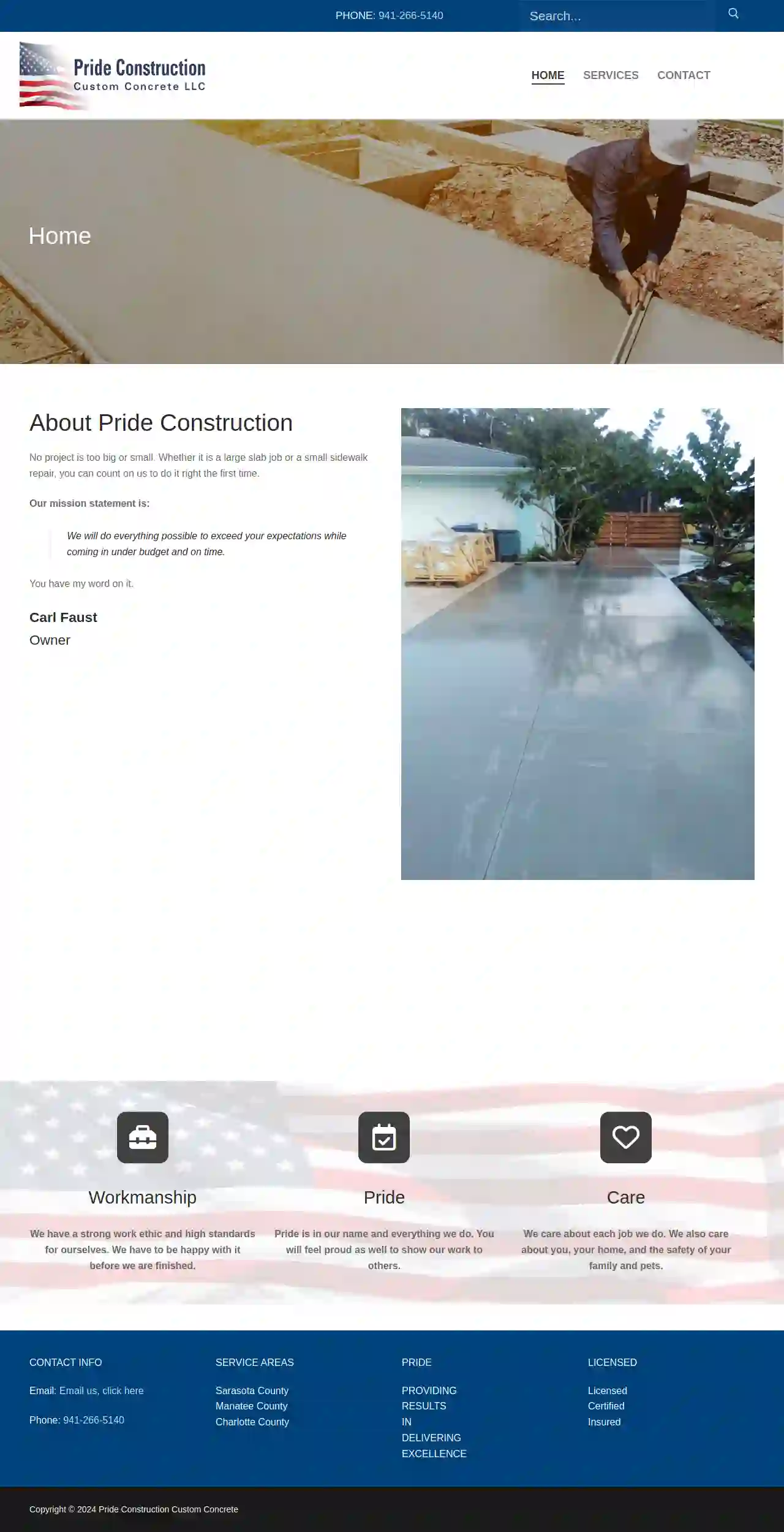 Pride Construction Custom Concrete LLC