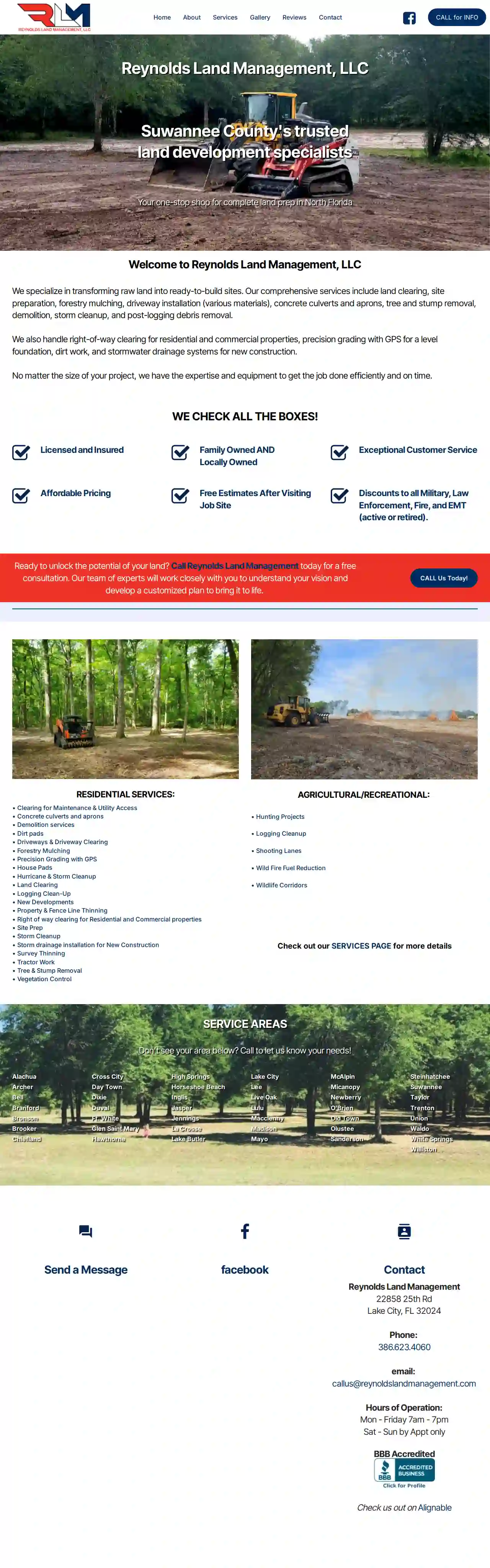 Reynolds Land Management, LLC - Forestry Mulching, Land Clearing, Site Prep, Tree and Stump Removal