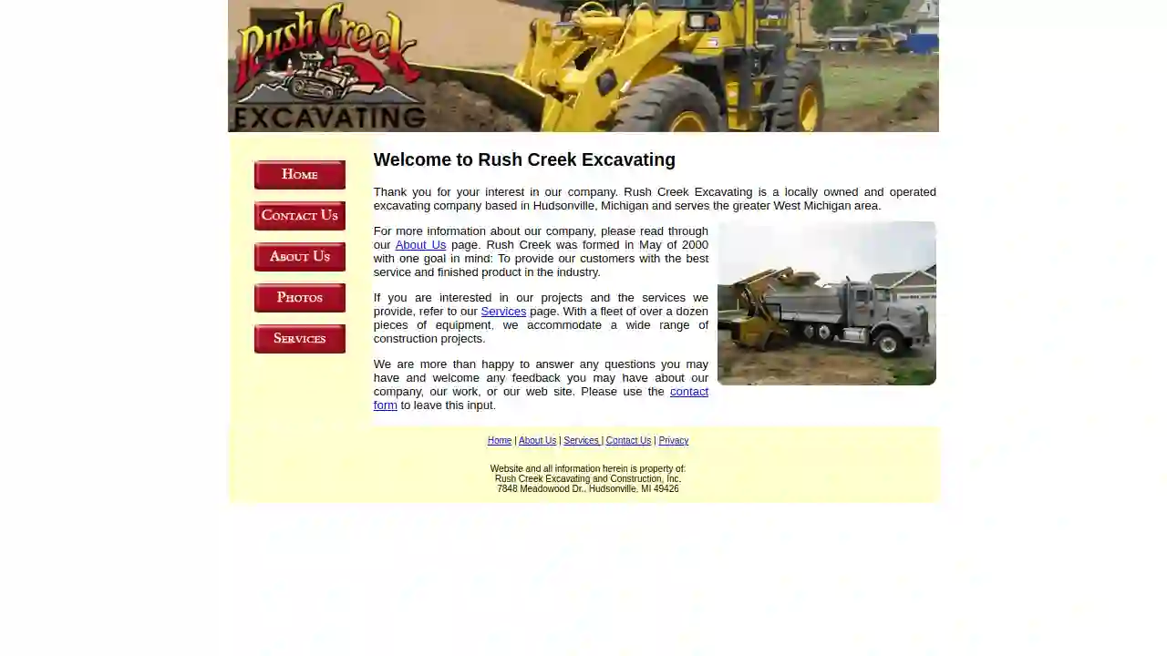 Rush Creek Excavating & Construction, Inc.