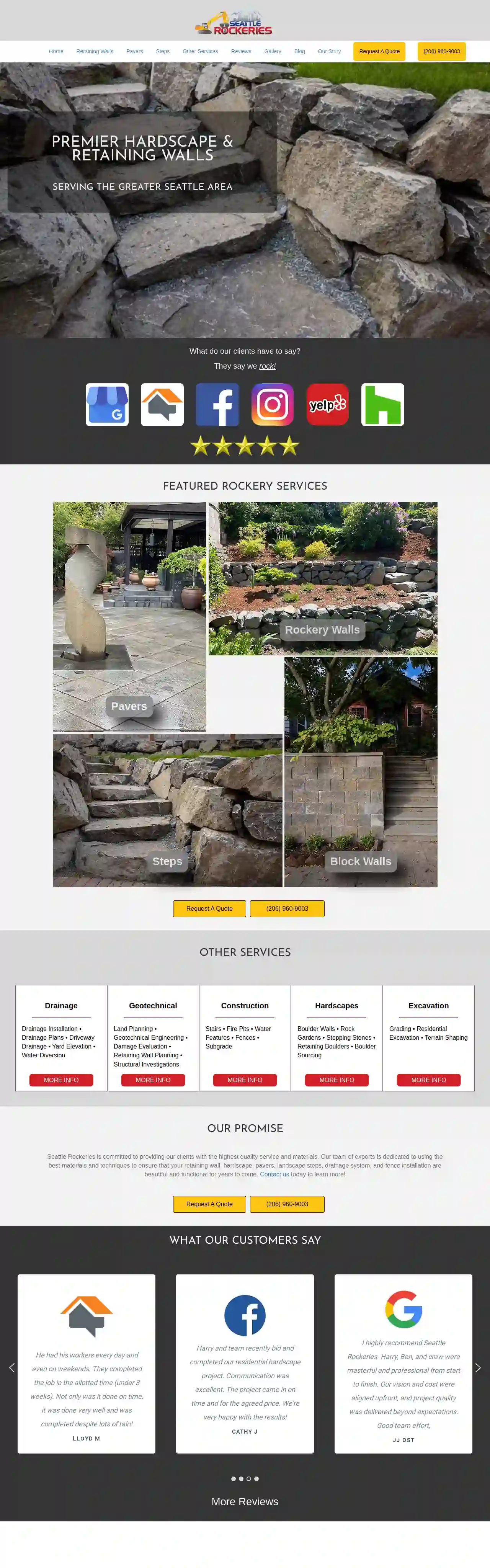 Seattle Rockeries & Retaining Walls