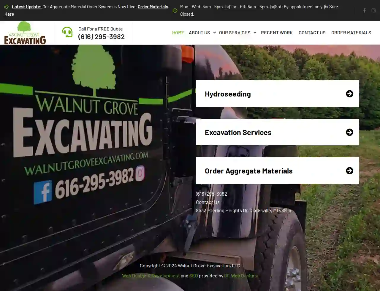 Walnut Grove Excavating Hydroseeding and Aggregates