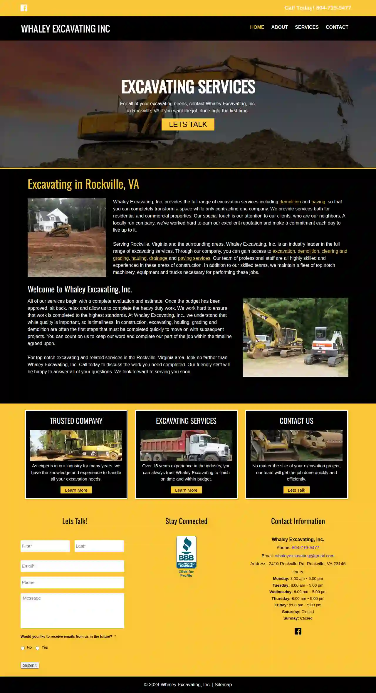 Whaley Excavating Inc.