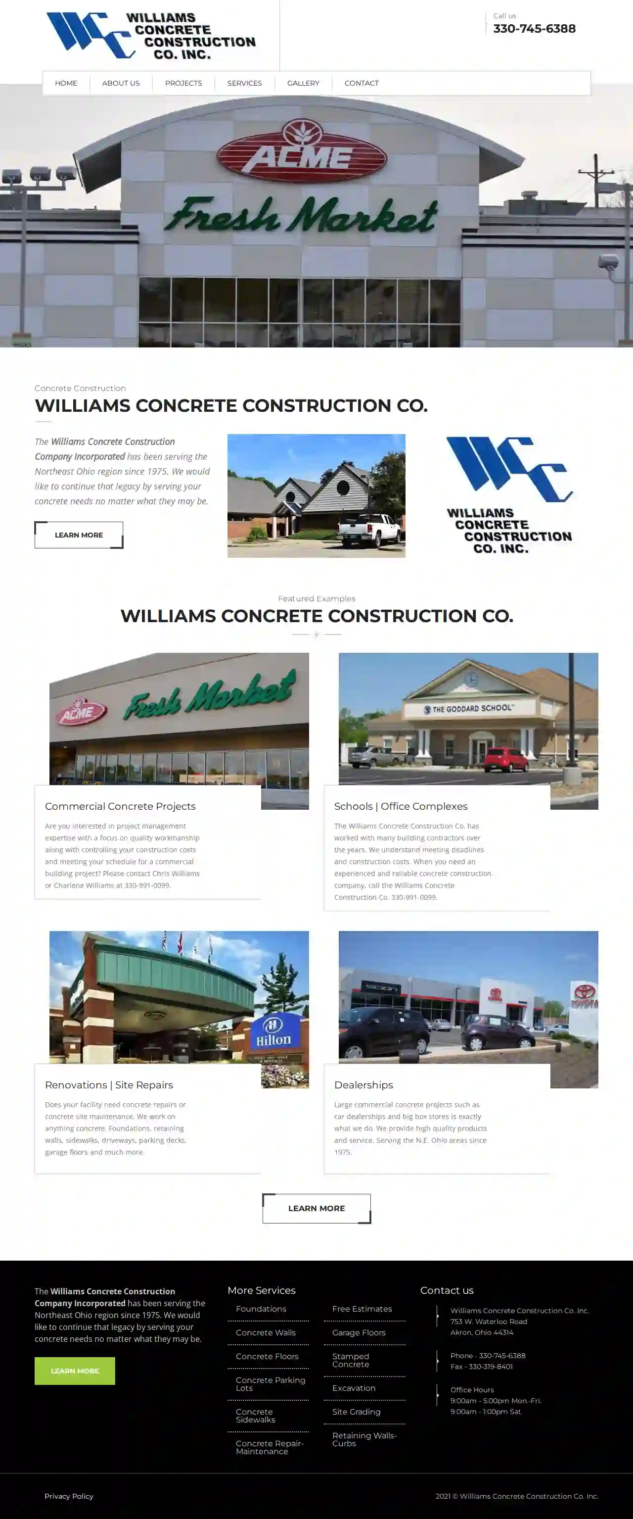 Williams Concrete Construction Company